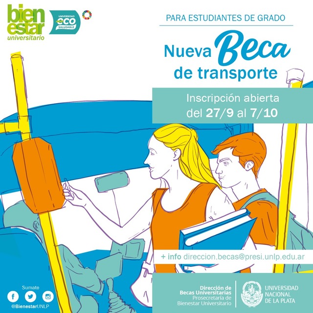 NUEVA BECA DE TRANSPORTE PARA ESTUDIANTES DE GRADO DE LA UNLP